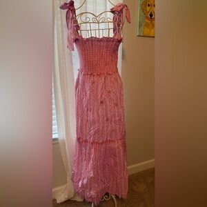 Tuckernuck Pink Striped Midi Dress